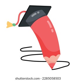 Here’s a handy flat sticker of a drawing pencil cap 