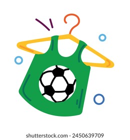 Handy flat sticker of a football shirt