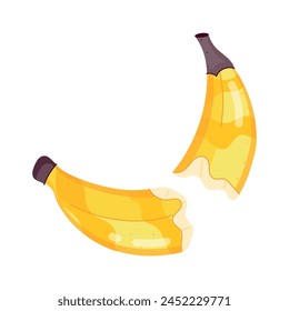 A handy flat sticker showing broken banana