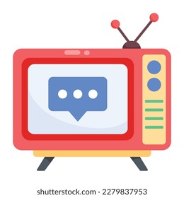 Handy flat sticker of a tv talk show