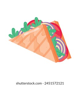 Handy Flat Stickers Depicting Junk Food 

