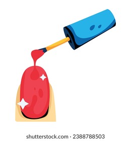 Icono de estilo liso y práctico de esmalte de uñas 