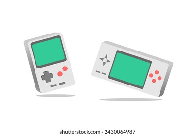Handy game console isolated on white background