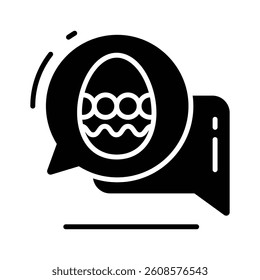 A handy glyph icon showing easter chat bubbles