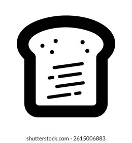 A handy glyph style icon of bread slice
