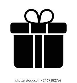 Un práctico diseño de icono de caja de regalo en estilo moderno