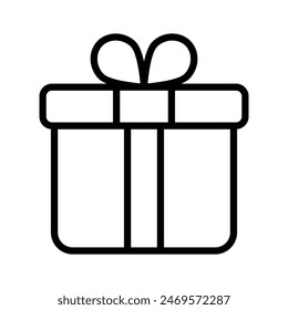 Un práctico diseño de icono de caja de regalo en estilo moderno