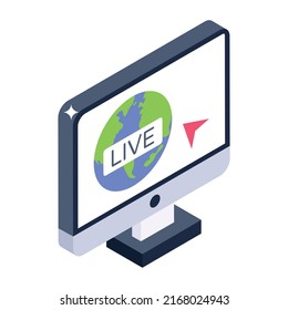 A handy isometric icon of live 

