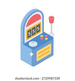 Handy isometric style icon of arcade game machine