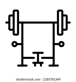 A handy linear icon of weight bench 