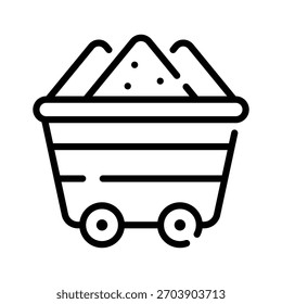 Um ícone de estilo linear útil que representa o meu carrinho