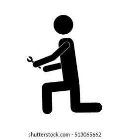 handy man or engineer icon image 