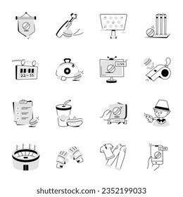 Handy Pack de iconos divertidos del cricket 

