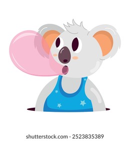 Handy Pack of Koala Character Flat Stickers 


