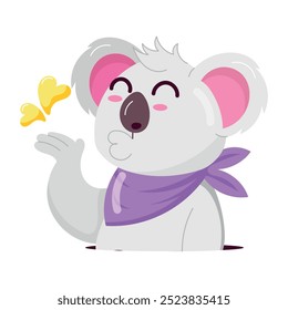 Handy Pack of Koala Character Flat Stickers 


