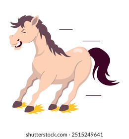 Handy Pack of Mare Cartoon Flat Stickers 

