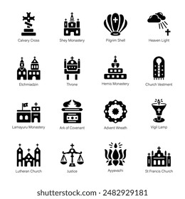 Handy Pack of Monastic Life Glyph Icons 

