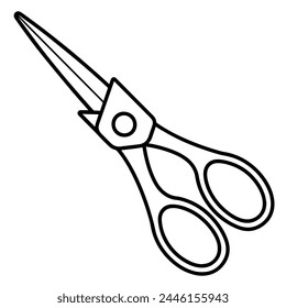 Handliche Vektorgrafik der Scherenkontur, perfekt für Bastel- und Designaufgaben.