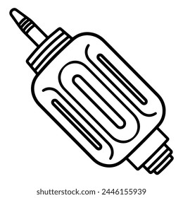 Práctico Vector de contorno de destornillador para diseños de bricolaje y temas de reparación.