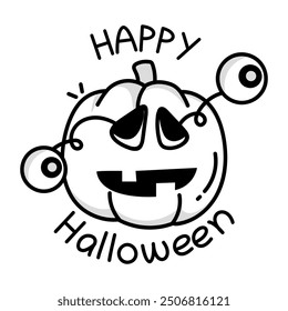 Handy Set of Halloween Party Doodle Icons  

