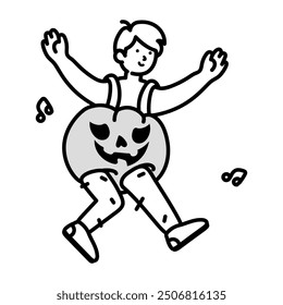Handy Set of Halloween Party Doodle Icons  


