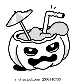 Handy Set of Halloween Party Doodle Icons  

