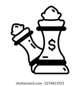 A handy sketchy icon of financial strategy
