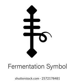 A handy solid icon of fermentation symbol 