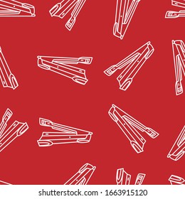 Handy staples seamless pattern background