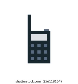 Handy talkie flat icon vector design illustration. 