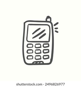 handy talkie icon, isolated handdrawn icon theme gadget