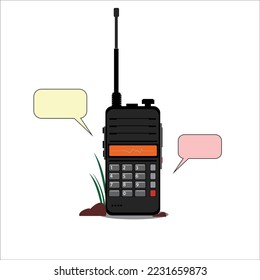 handy talky vector illustration looks rea