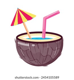 Handy of Tropical Coconut Flat Stickers 

