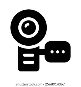 Handycam icon design in modern style