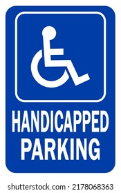 handycapped reserved parking sign - disabled person parking only - parking sign with arrow