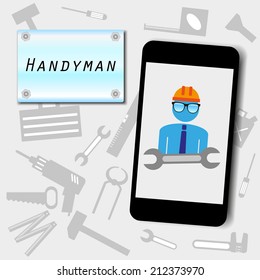 handyman advertising background vector