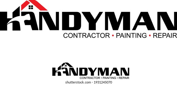 Handyman And Contractor Vector Logo