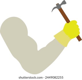 Handyman Fixing wit hammer Icon