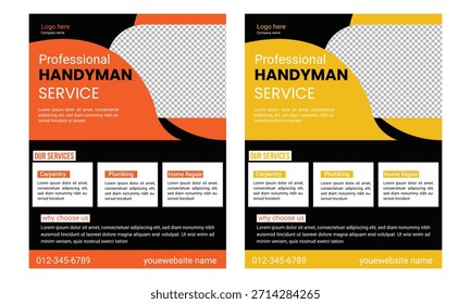 Handyman Flyer Vorlage Design Post