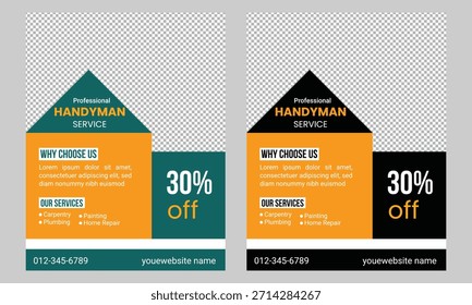 Handyman Flyer Vorlage Design Post
