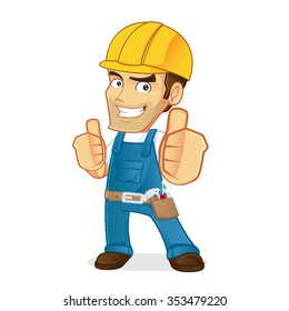 Handyman giving thumbs up