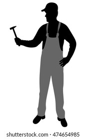 handyman with hammer