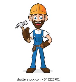 Handyman Holding Hammer