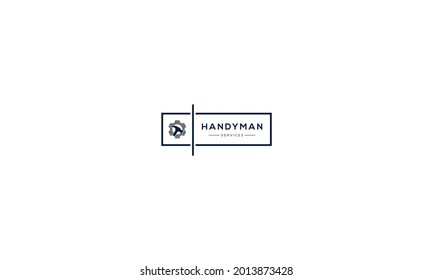 Handyman logo with abstract design and  tools icon

