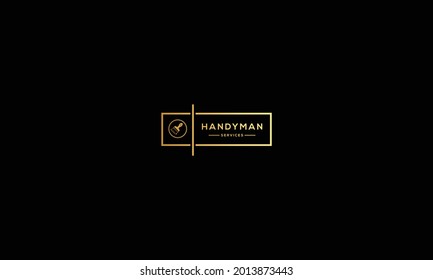 Handyman logo with abstract design and  tools icon
