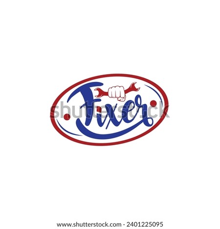 Handyman Logo Design Idea - Fixer,construction,plumber,maintenance,worker and builder logo design