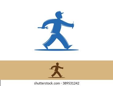 Handyman logo flat 