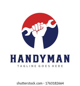 Handyman Logo. Handyman Service Logo Design Vector