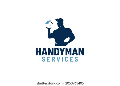 Handyman Logo Vector Graphic For Any Business, Especially For Home Service, Reapairment, Home Care, Etc.