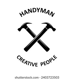 handyman Logo, Vektorsymbol-Bildvorlage. Logo ist für Reparatur- und Bauarbeiten geeignet